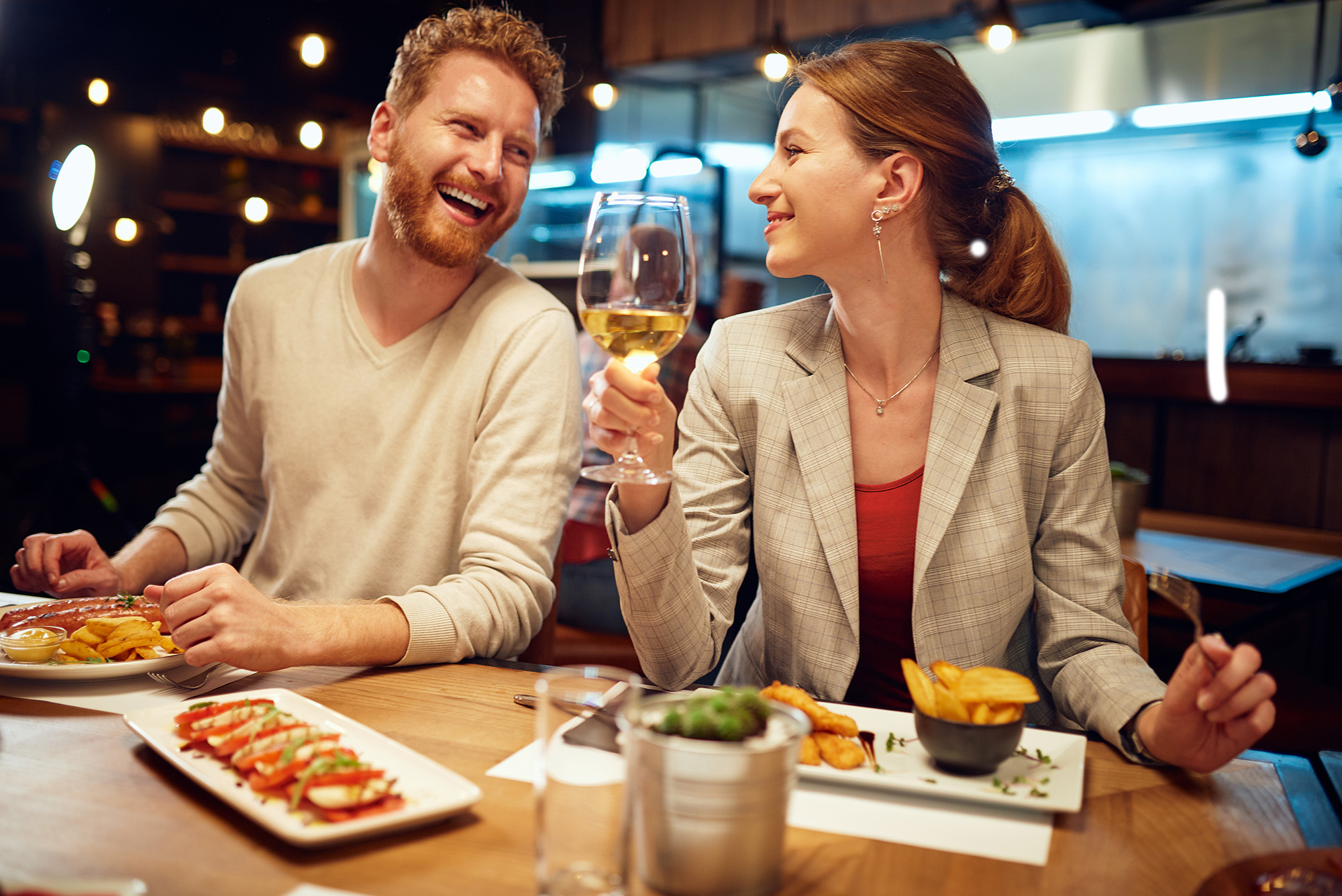 couple at restaurant