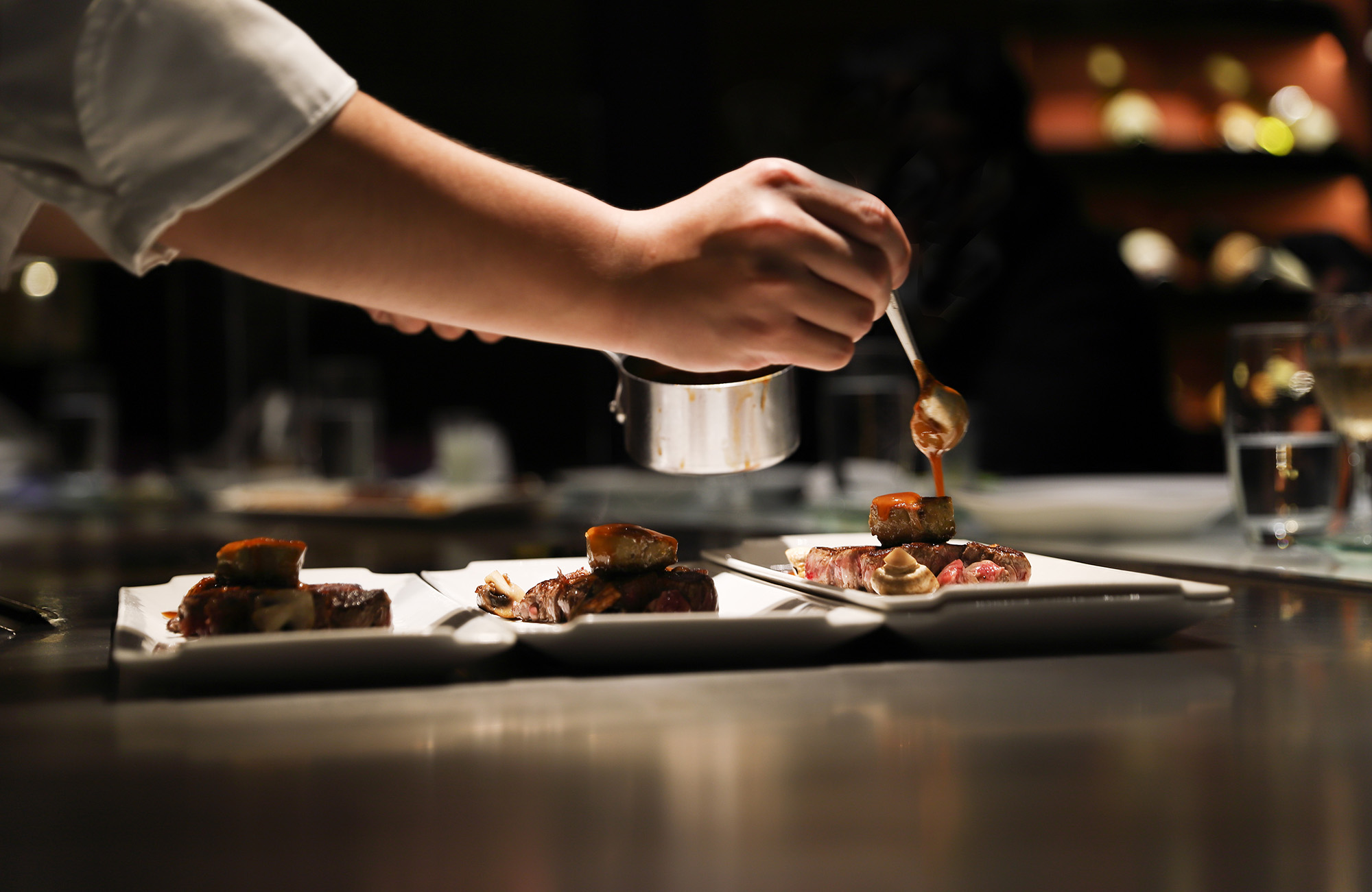 Chef preparing food.